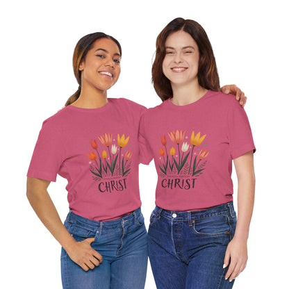 Tulip Floral Faith Shirt | Christian Spring Tee | Unique Gifts for Moms & Teens