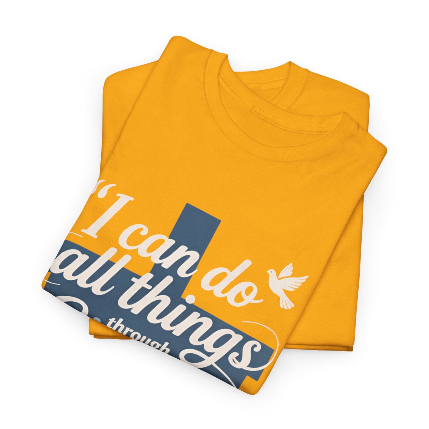 Philippians 4:13 Cotton Tee — "I Can Do All Things" Christian Prayer T-Shirt