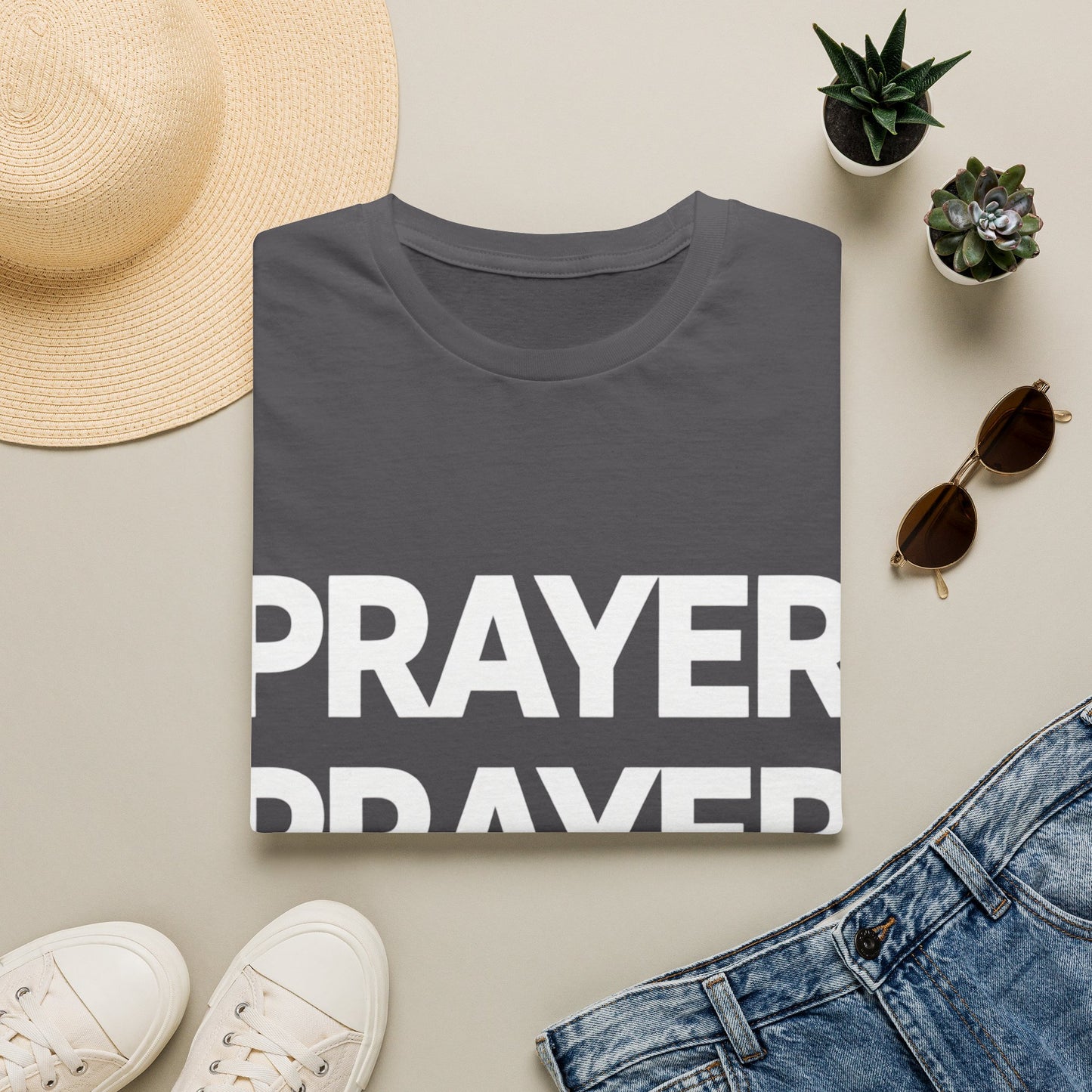 Prayer Repeat T-Shirt | Bold Spiritual Graphic Tee Gift