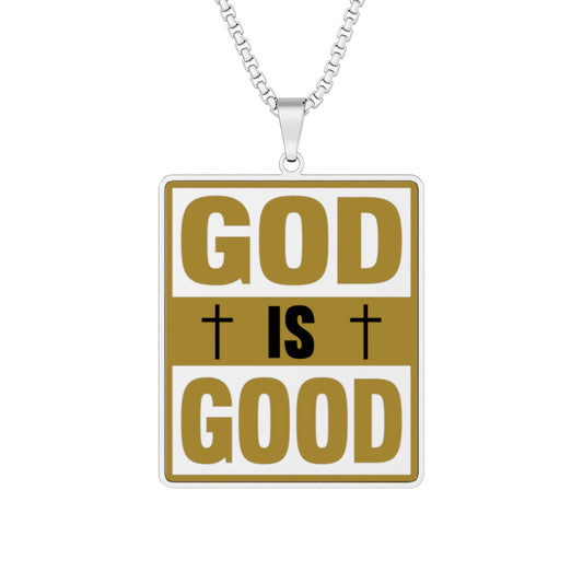 God Is Good Photo Pendant Necklace — Custom Cut Religious Photo Locket