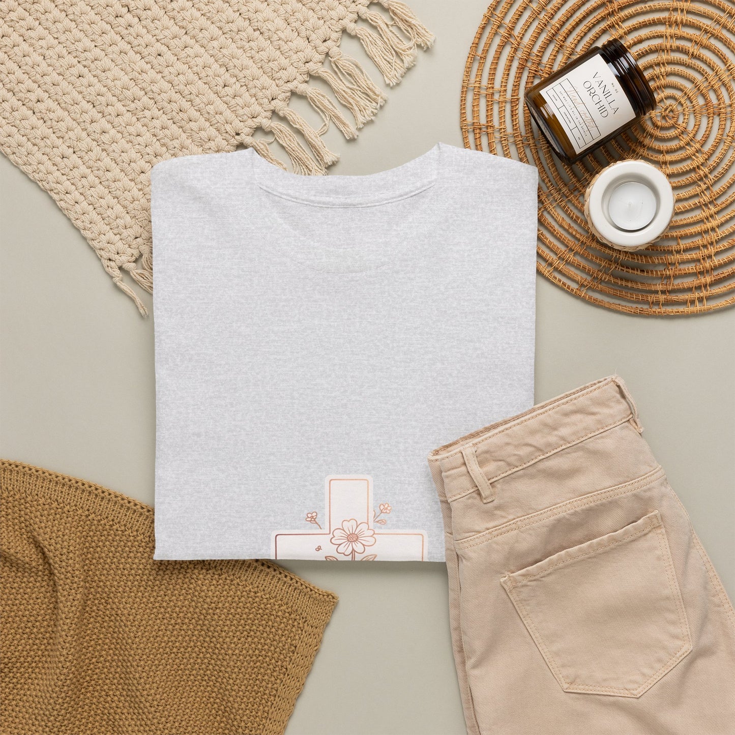 Floral Cross Tee — Delicate Bloom Christian T-Shirt | Meaningful gifts for teens and adults