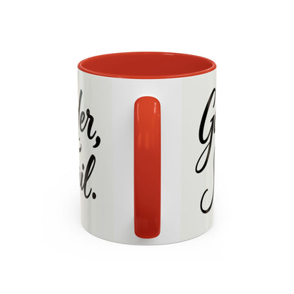 Inspirational Script Coffee Mug — "Strength Lives in Small, Steady Moments" (11/15 oz)