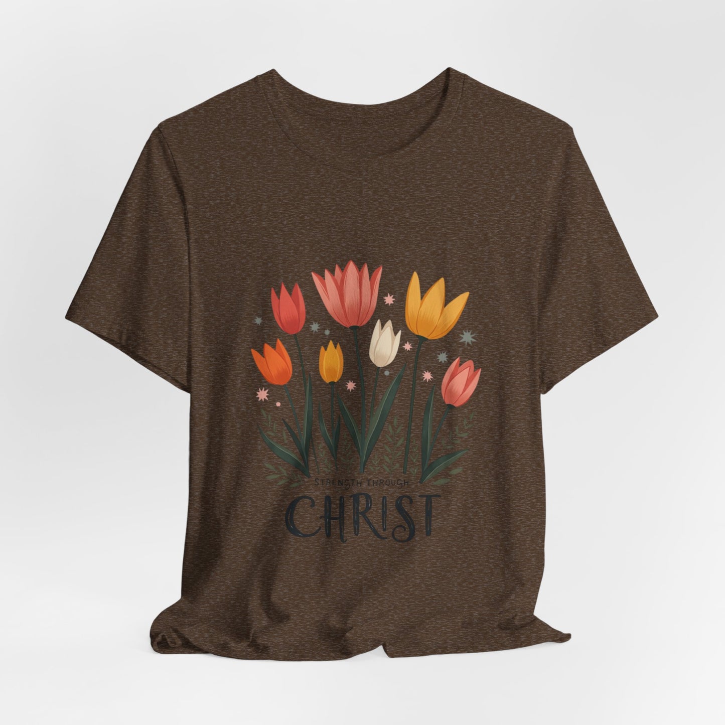 Tulip Floral Faith Shirt | Christian Spring Tee | Unique Gifts for Moms & Teens