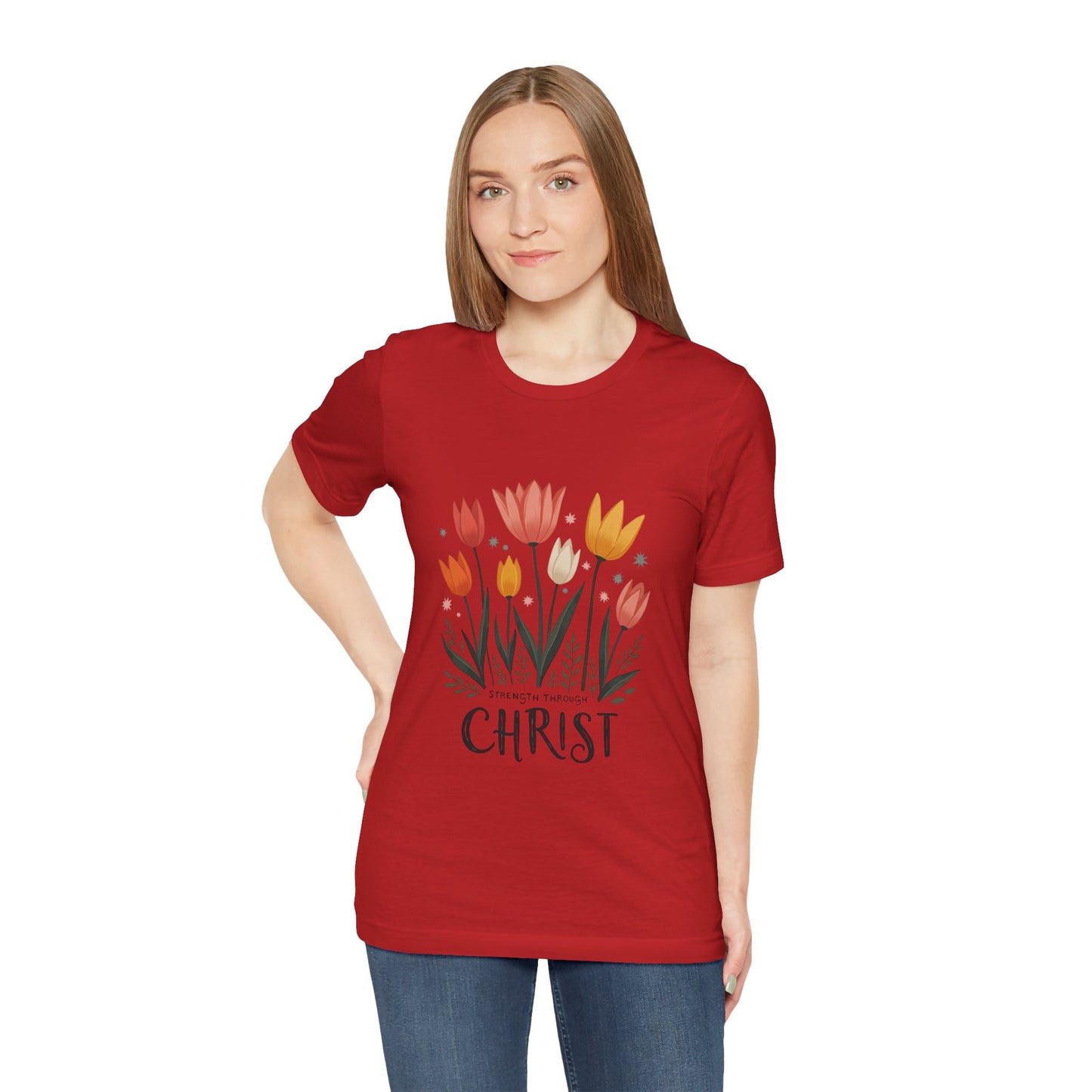 Tulip Floral Faith Shirt | Christian Spring Tee | Unique Gifts for Moms & Teens