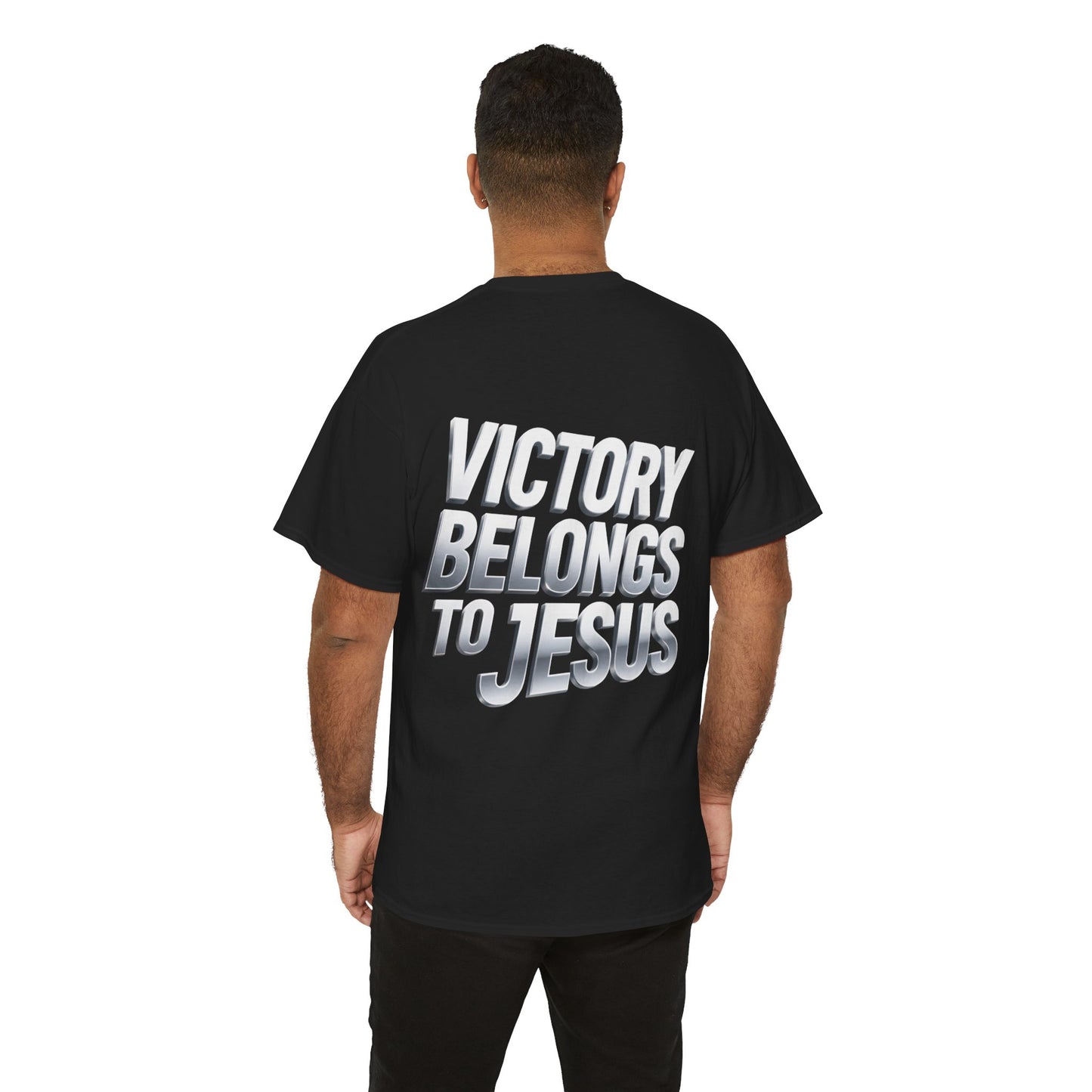 Victory Belongs to Jesus T-Shirt — Heavyweight Christian Faith Tee