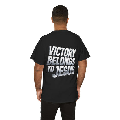 Victory Belongs to Jesus T-Shirt — Heavyweight Christian Faith Tee