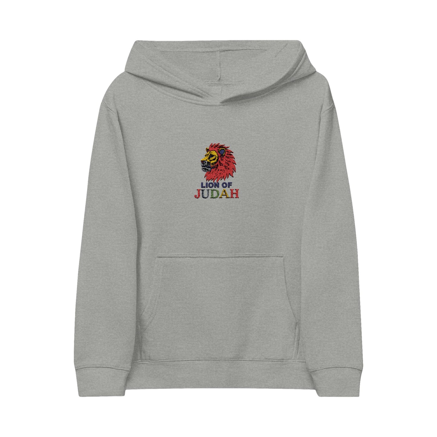 Kids Hoodie - Embroidered 'Lion of Judah' Colorful Lion Design