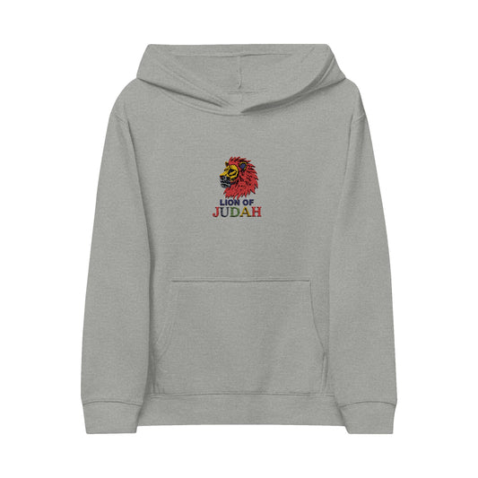 Kids Hoodie - Embroidered 'Lion of Judah' Colorful Lion Design