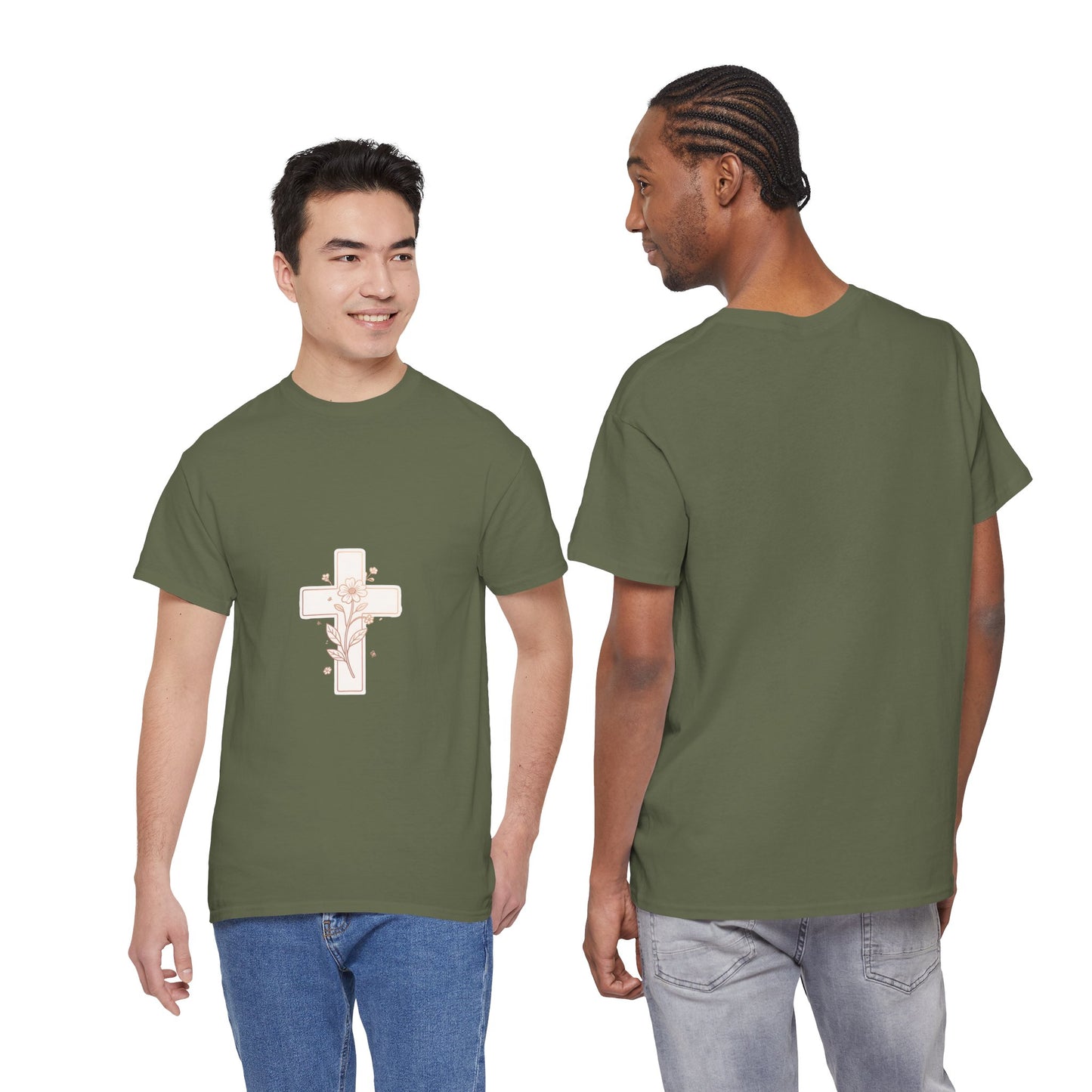 Floral Cross Tee — Delicate Bloom Christian T-Shirt | Meaningful gifts for teens and adults
