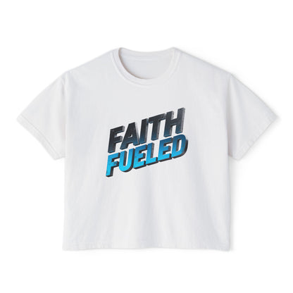 Faith Fueled Boxy Tee — Women's Inspirational Graphic Tee