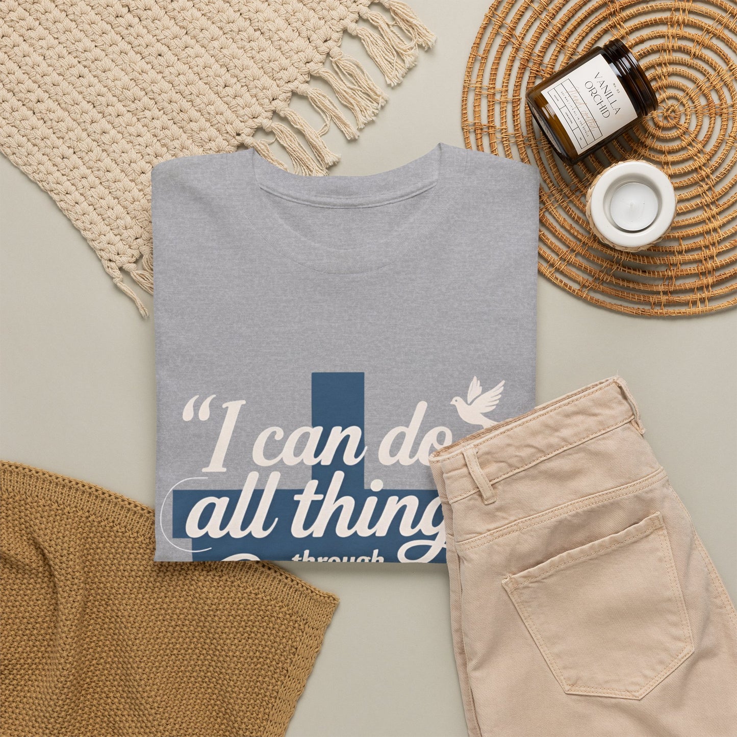 Philippians 4:13 Cotton Tee — "I Can Do All Things" Christian Prayer T-Shirt