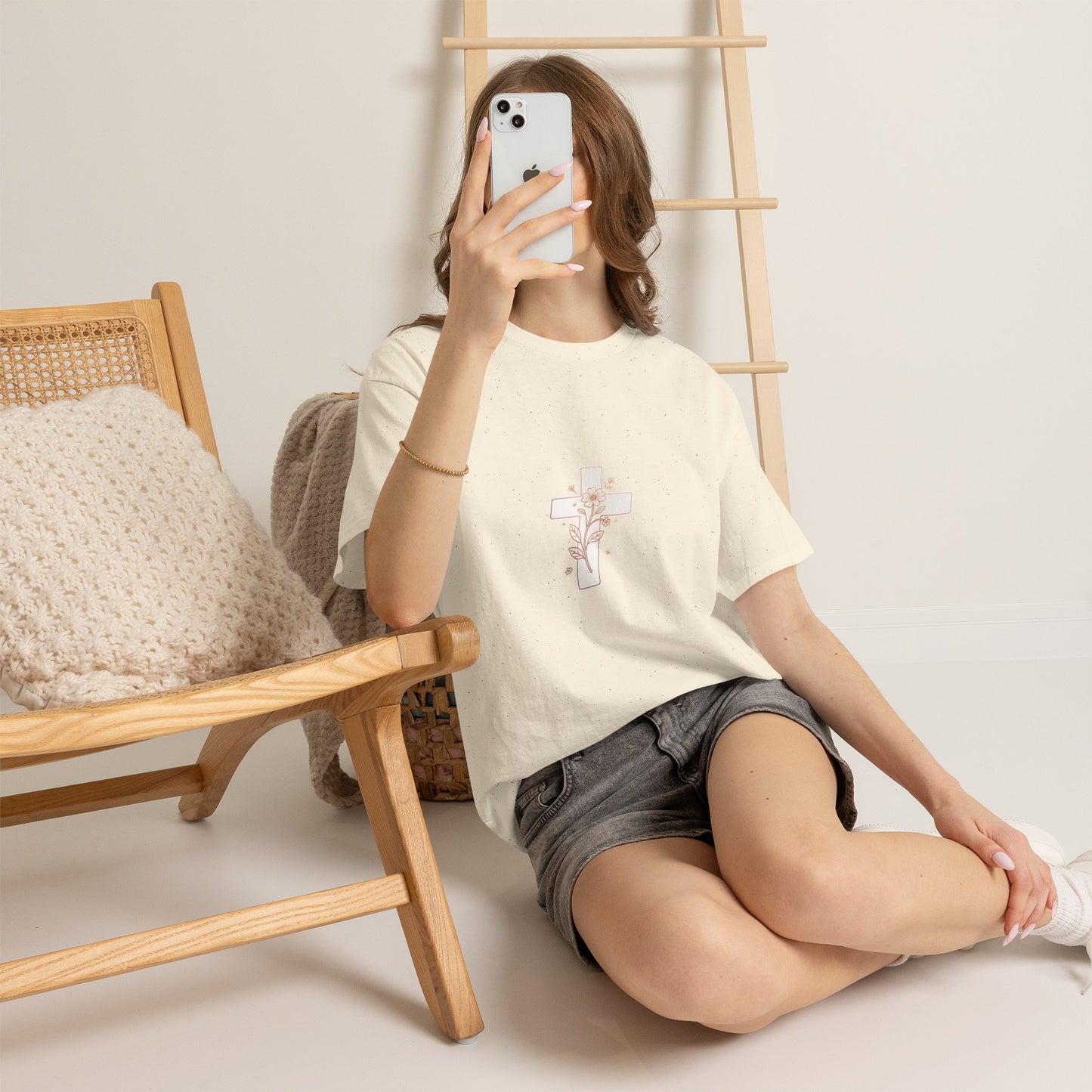 Floral Cross Tee — Delicate Bloom Christian T-Shirt | Meaningful gifts for teens and adults