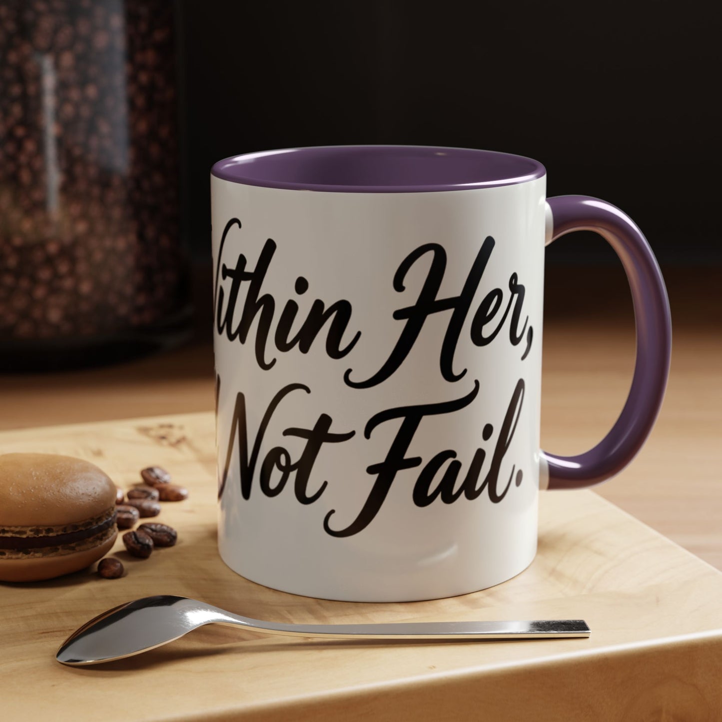 Inspirational Script Coffee Mug — "Strength Lives in Small, Steady Moments" (11/15 oz)