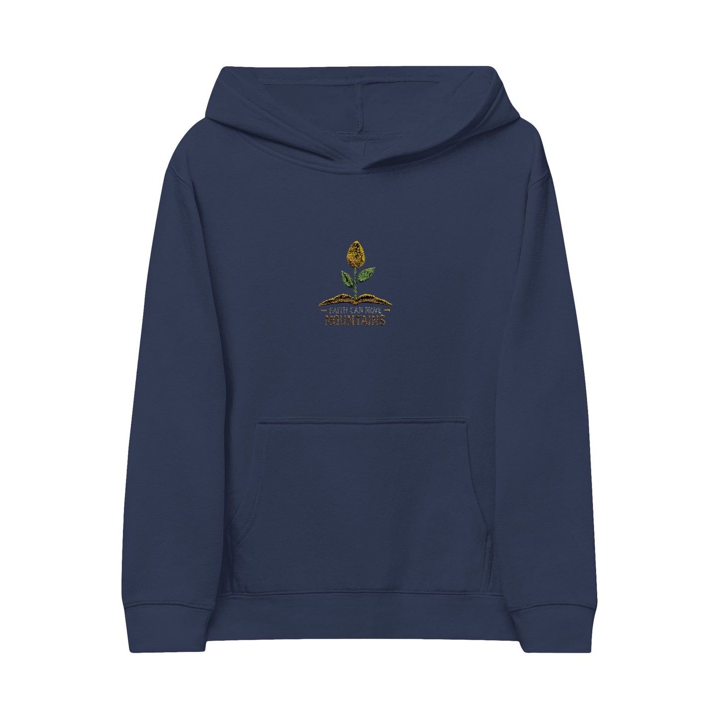 Kids Hoodie — Embroidered Wildflower 'Mountains' Design