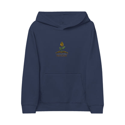 Kids Hoodie — Embroidered Wildflower 'Mountains' Design