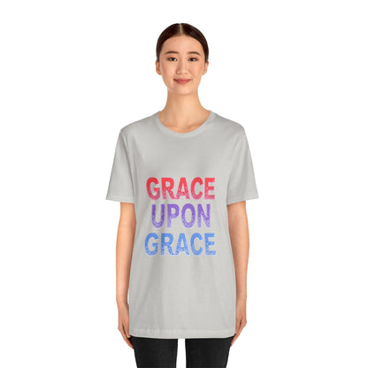 Inspirational Grace Upon Grace Shirt | Christian Typography Tee | Thoughtful Gift Idea