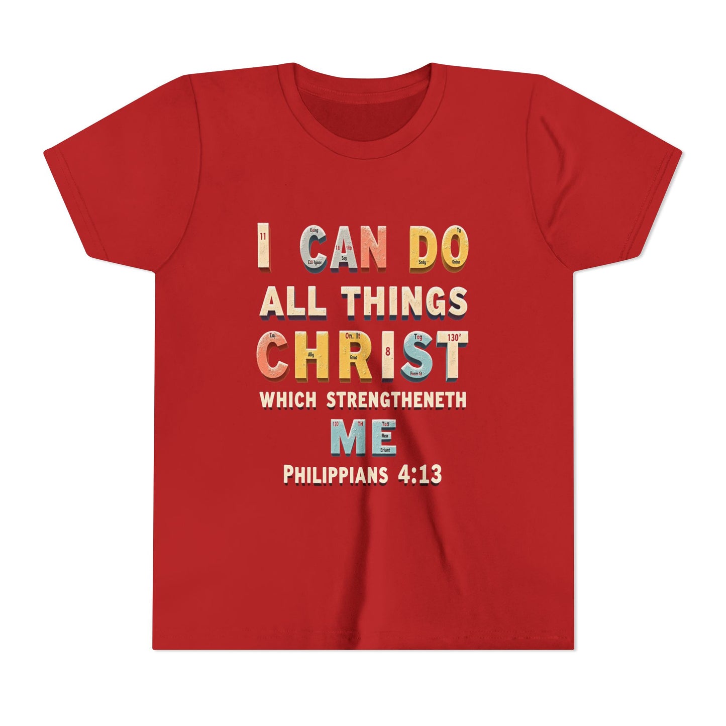 I Can Do All Things Christ Youth Tee | Philippians 4:13 Christian Kids Shirt