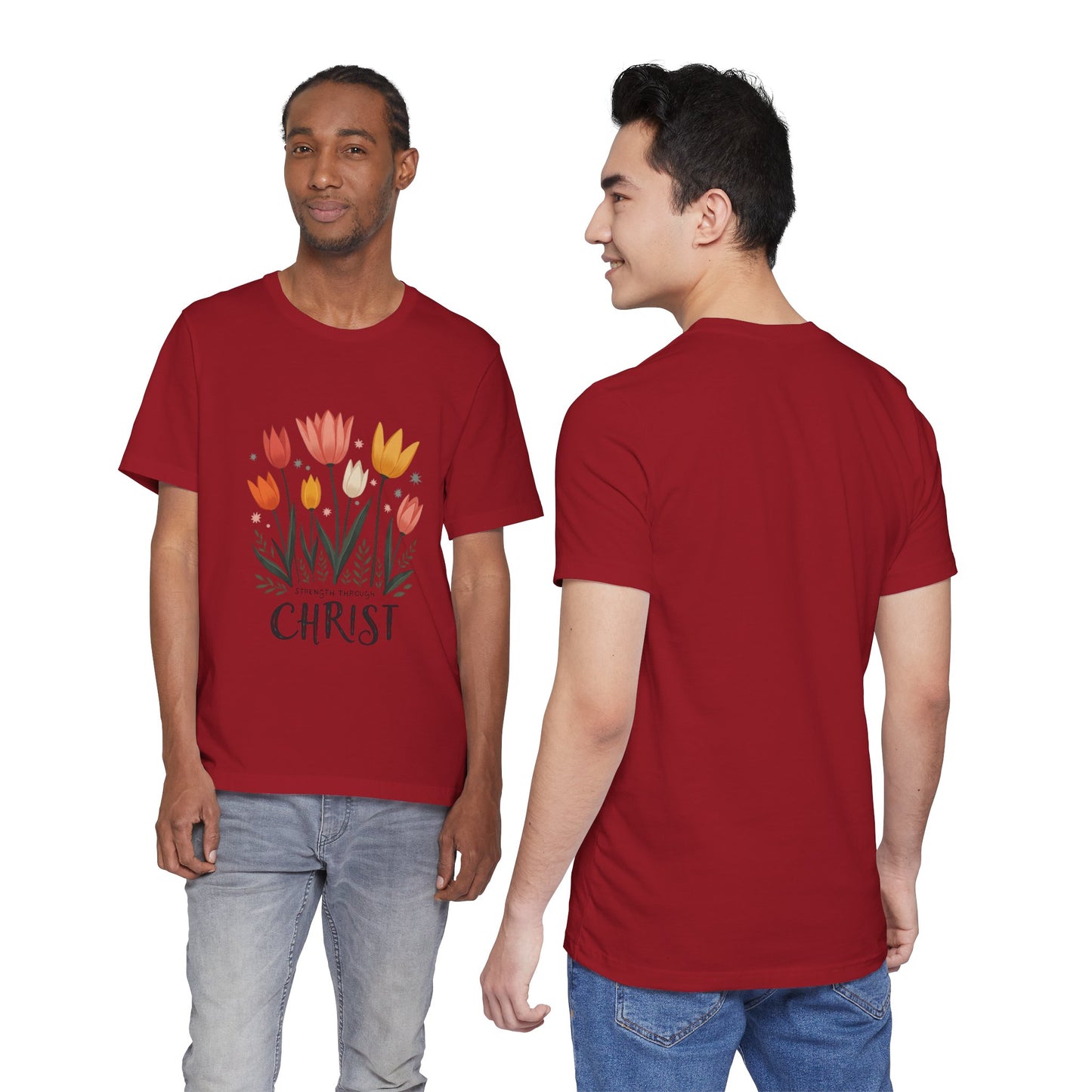 Tulip Floral Faith Shirt | Christian Spring Tee | Unique Gifts for Moms & Teens