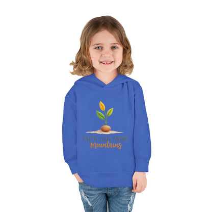 Toddler Hoodie - "Faith Can Move Mountains" Plant Graphic