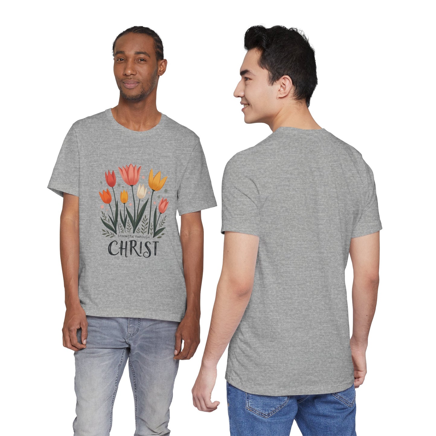 Tulip Floral Faith Shirt | Christian Spring Tee | Unique Gifts for Moms & Teens