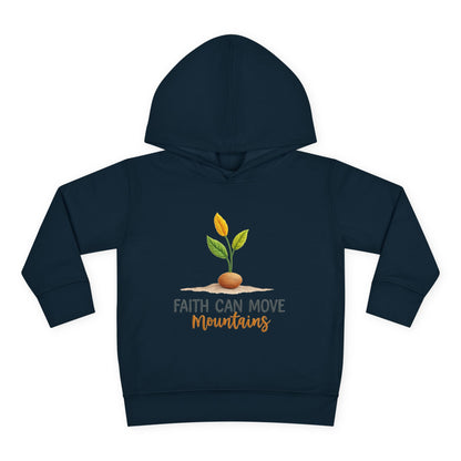 Toddler Hoodie - "Faith Can Move Mountains" Plant Graphic