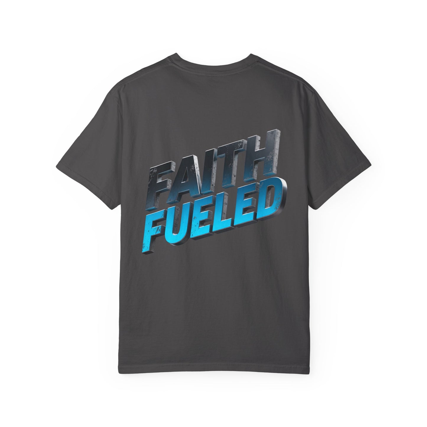 Faith Fueled Garment-Dyed Tee — Vintage Two-Tone Christian T-Shirt