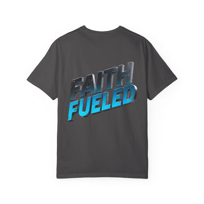 Faith Fueled Garment-Dyed Tee — Vintage Two-Tone Christian T-Shirt