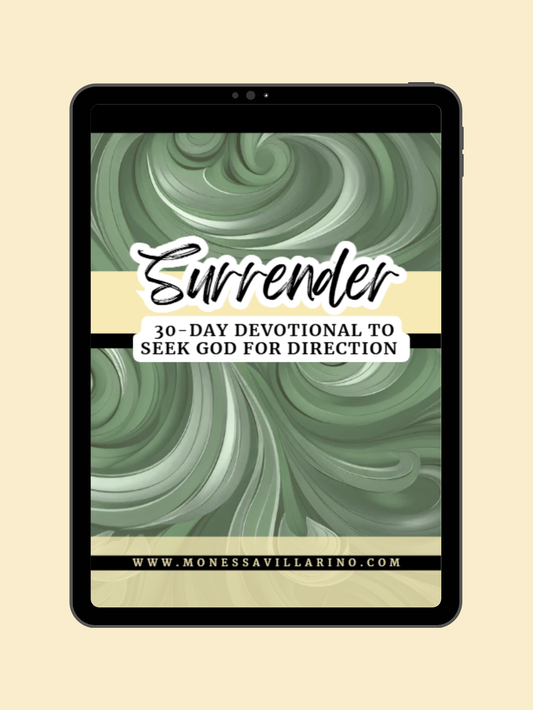 Surrender 30-Day Devotional to seek god for Direction | 33 Pages | A4 Instant Download| Canva Editable