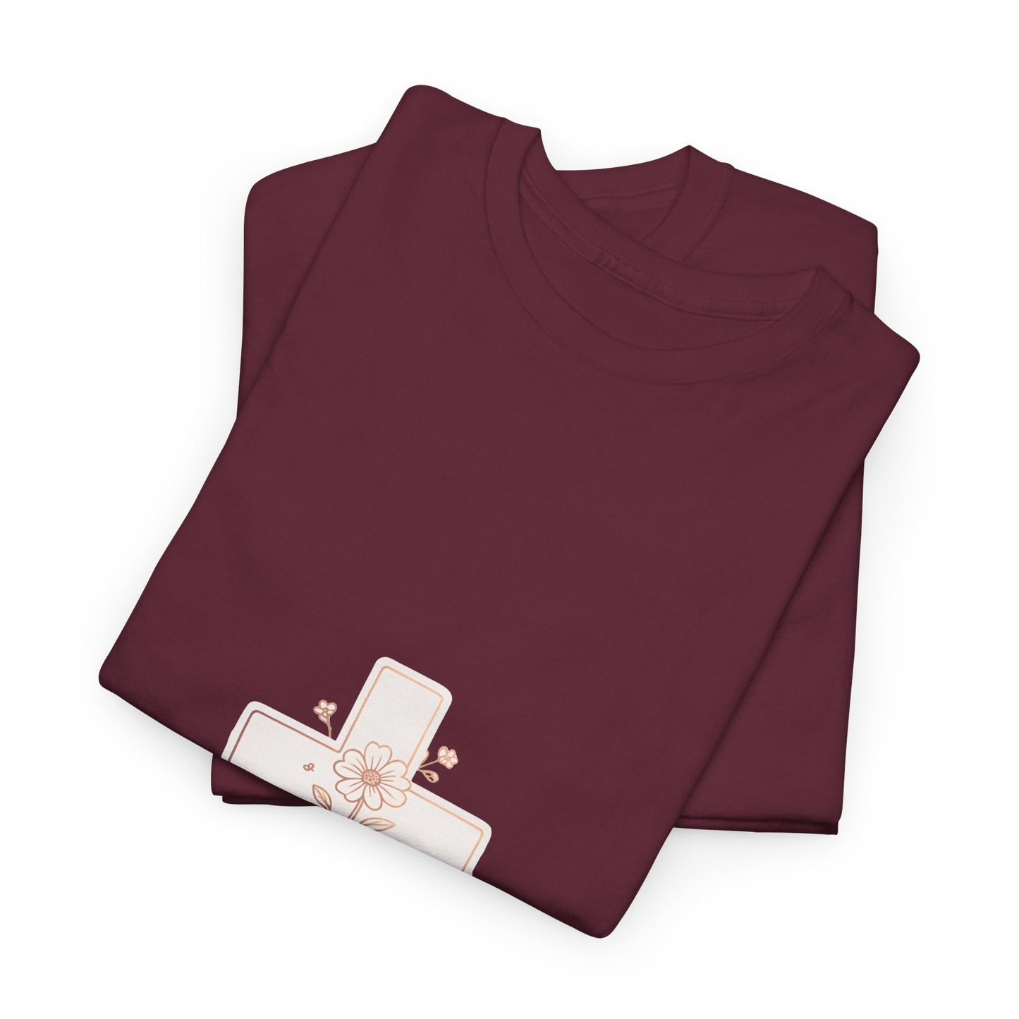 Floral Cross Tee — Delicate Bloom Christian T-Shirt | Meaningful gifts for teens and adults