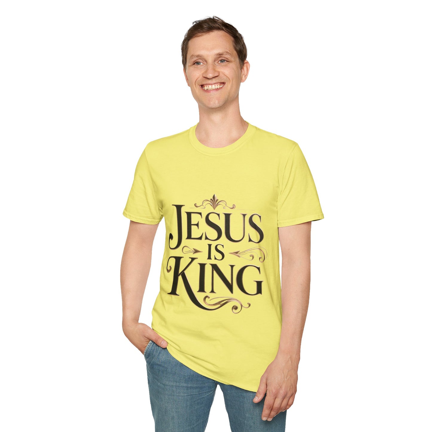 Jesus Is King T-Shirt — Christian Faith Graphic Tee, Inspirational Worship Shirt
