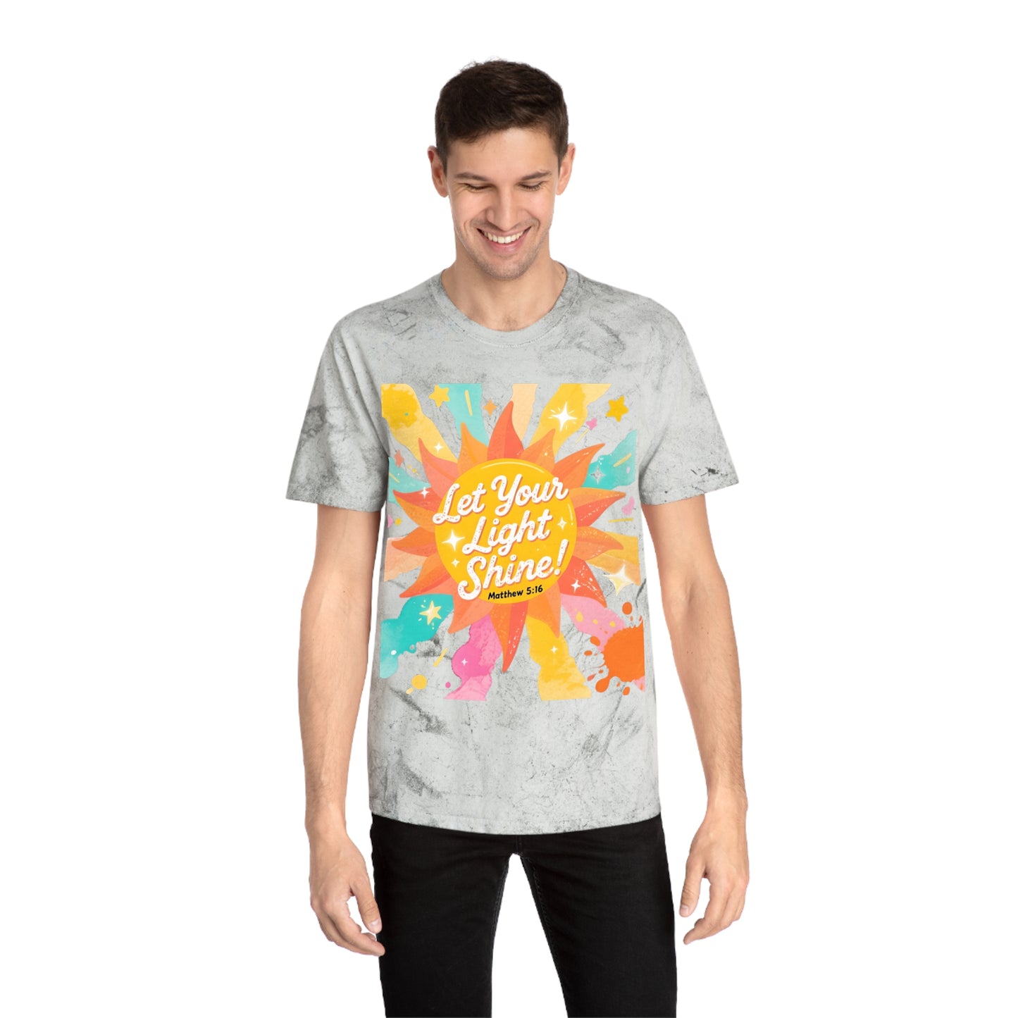Let Your Light Shine T-Shirt — Retro Sunshine Graphic Tee (Matthew 5:16)