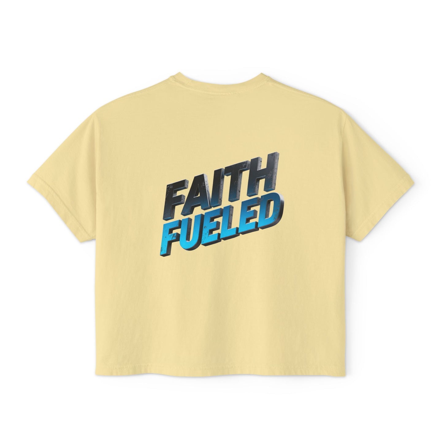 Faith Fueled Boxy Tee — Women's Inspirational Graphic Tee