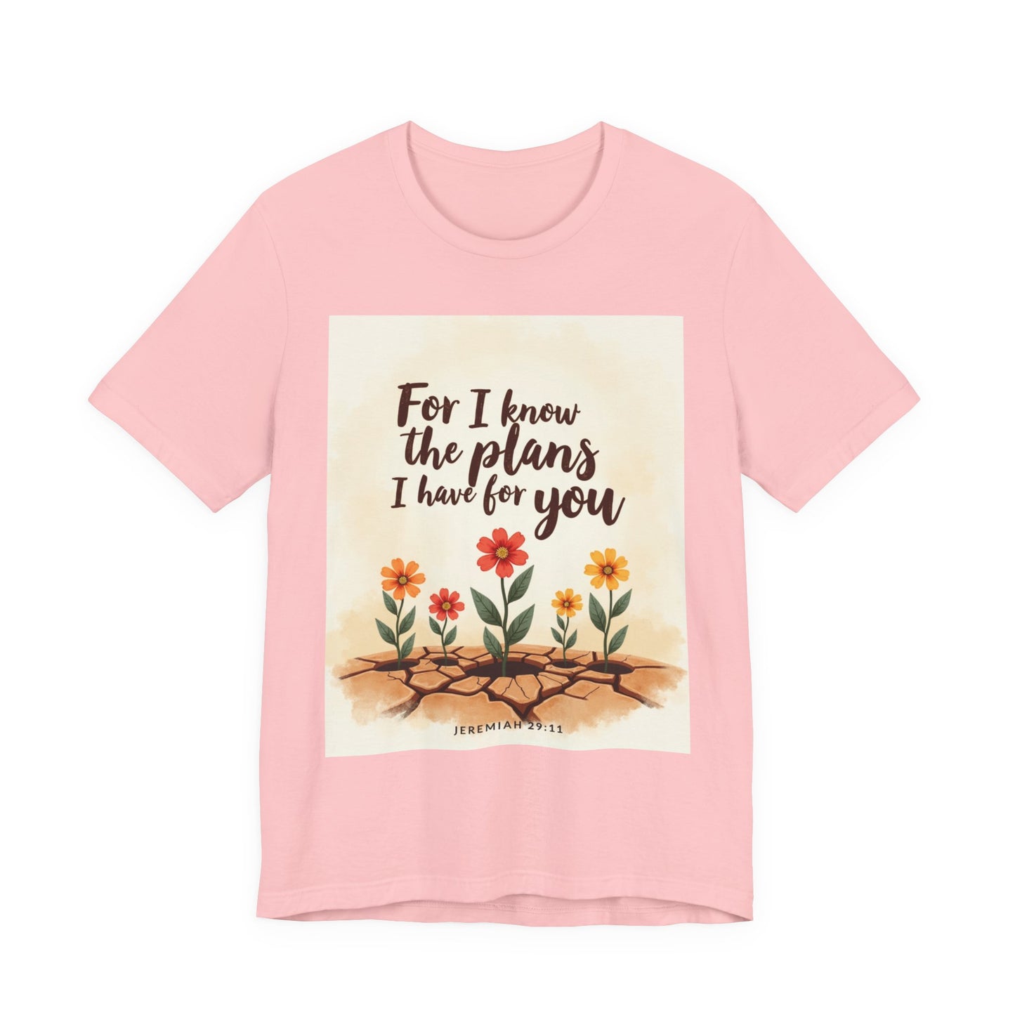 For I Know The Plans I Have For You tee | Jeremiah 29:11 floral roots scripture shirt | Meaningful Gift for Teens and Adults