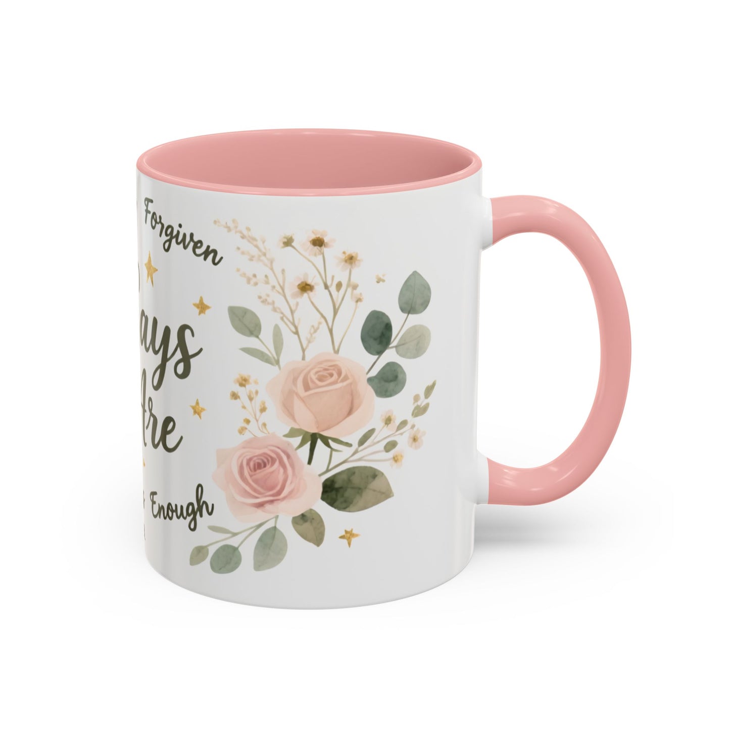 Christian Coffee Mug - "God Says You Are" Floral Inspirational Mug (11/15oz)