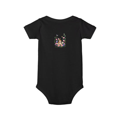 Floral Bunny Infant One-Piece Bodysuit