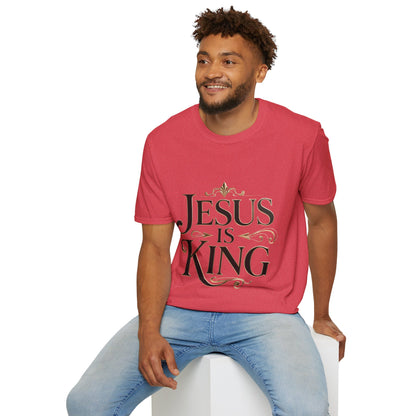 Jesus Is King T-Shirt — Christian Faith Graphic Tee, Inspirational Worship Shirt