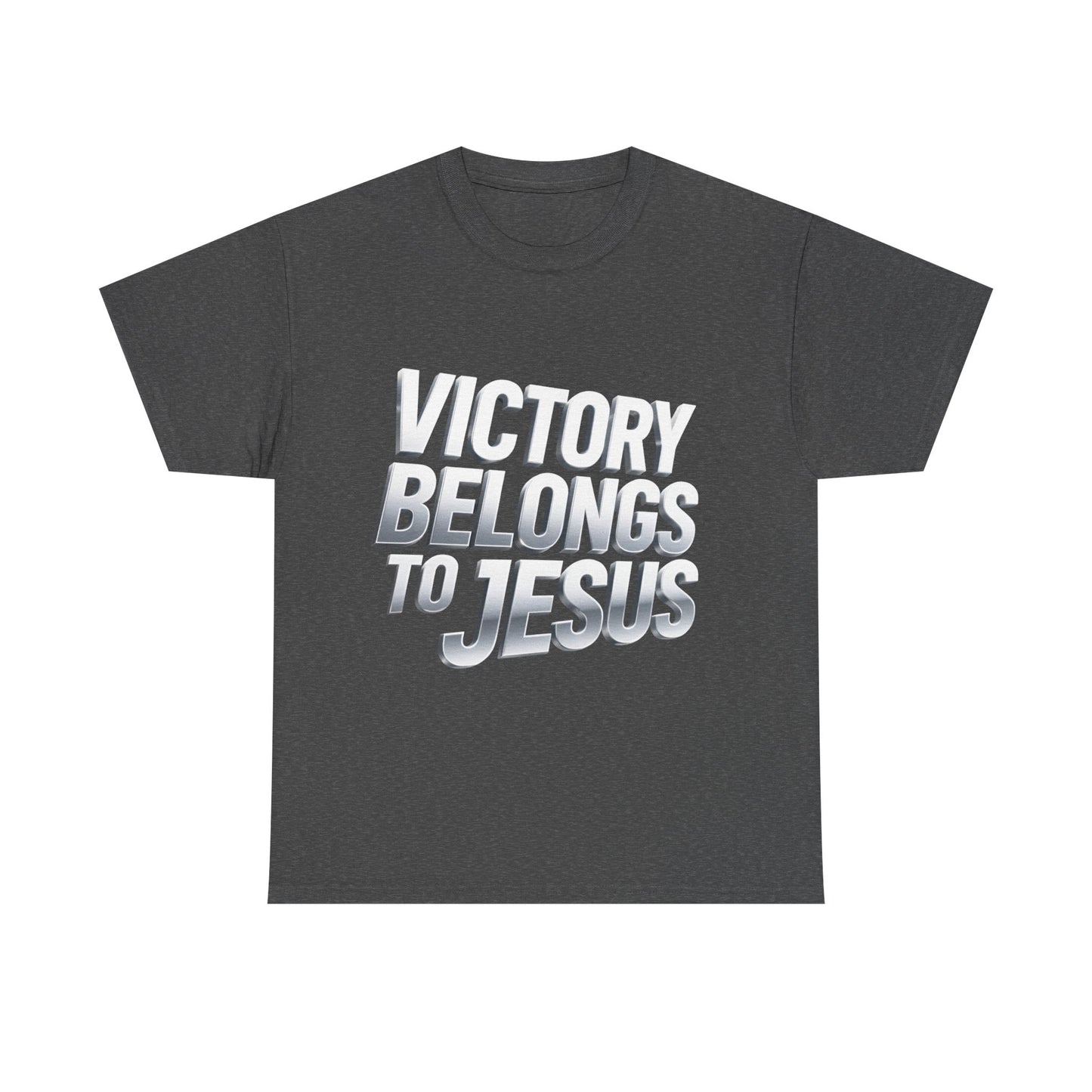 Victory Belongs to Jesus T-Shirt — Heavyweight Christian Faith Tee