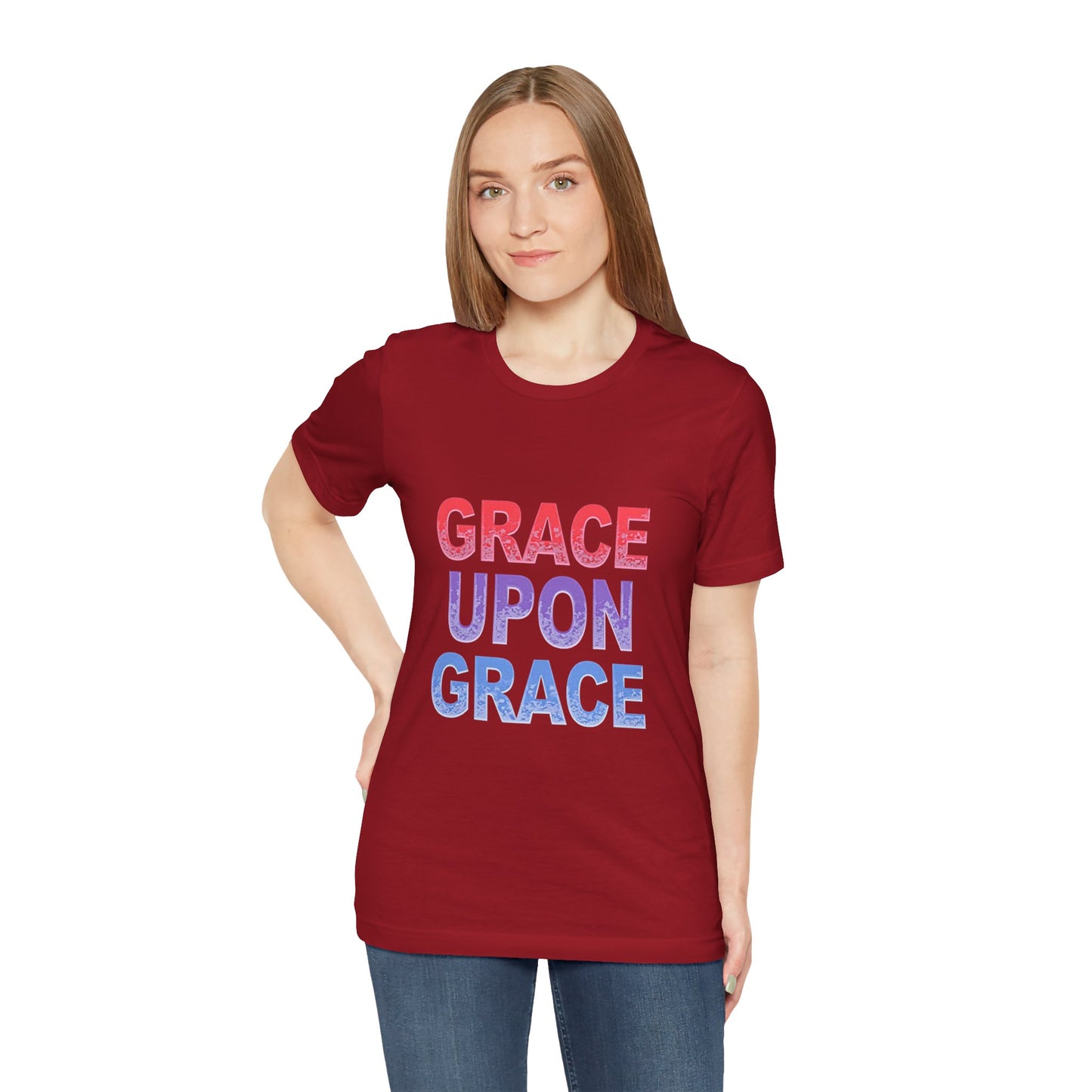 Inspirational Grace Upon Grace Shirt | Christian Typography Tee | Thoughtful Gift Idea