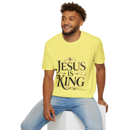 Jesus Is King T-Shirt — Christian Faith Graphic Tee, Inspirational Worship Shirt