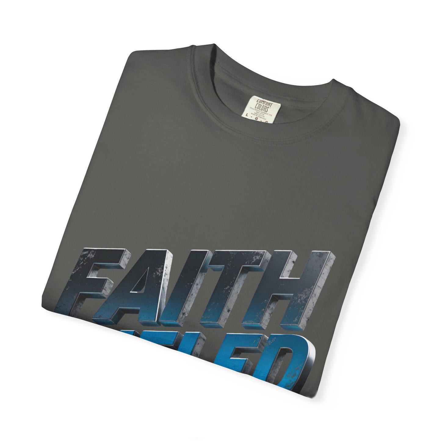 Faith Fueled Garment-Dyed Tee — Vintage Two-Tone Christian T-Shirt