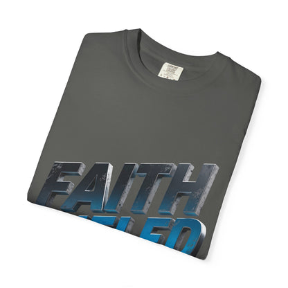 Faith Fueled Garment-Dyed Tee — Vintage Two-Tone Christian T-Shirt