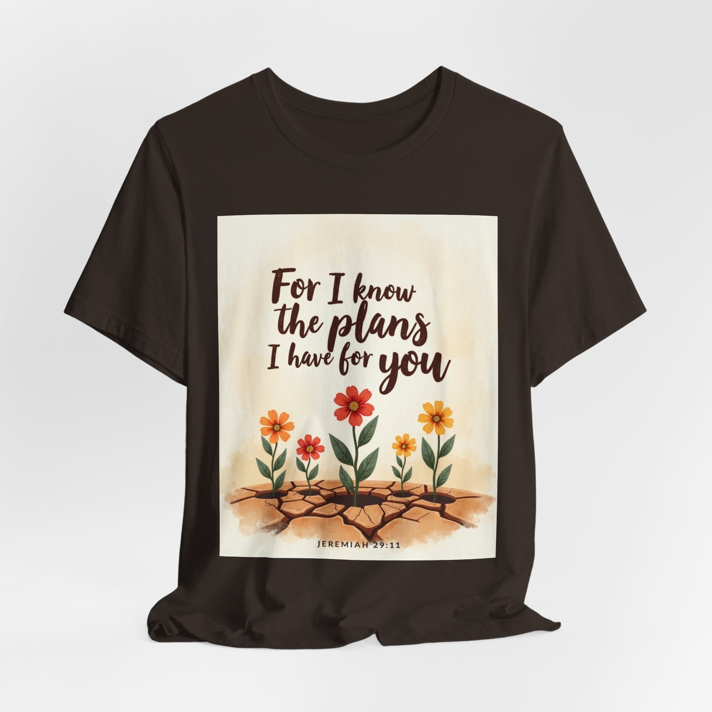 For I Know The Plans I Have For You tee | Jeremiah 29:11 floral roots scripture shirt | Meaningful Gift for Teens and Adults