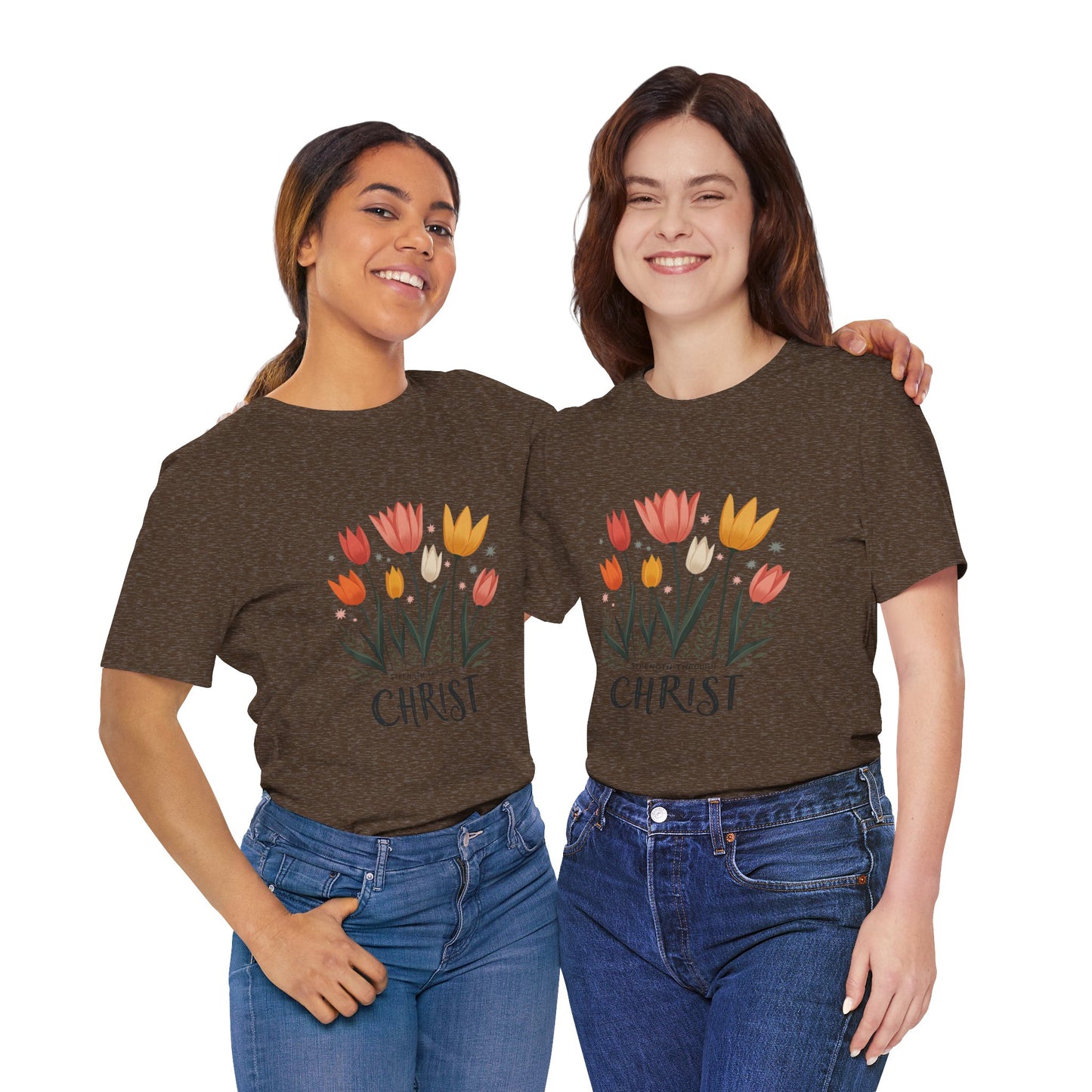 Tulip Floral Faith Shirt | Christian Spring Tee | Unique Gifts for Moms & Teens
