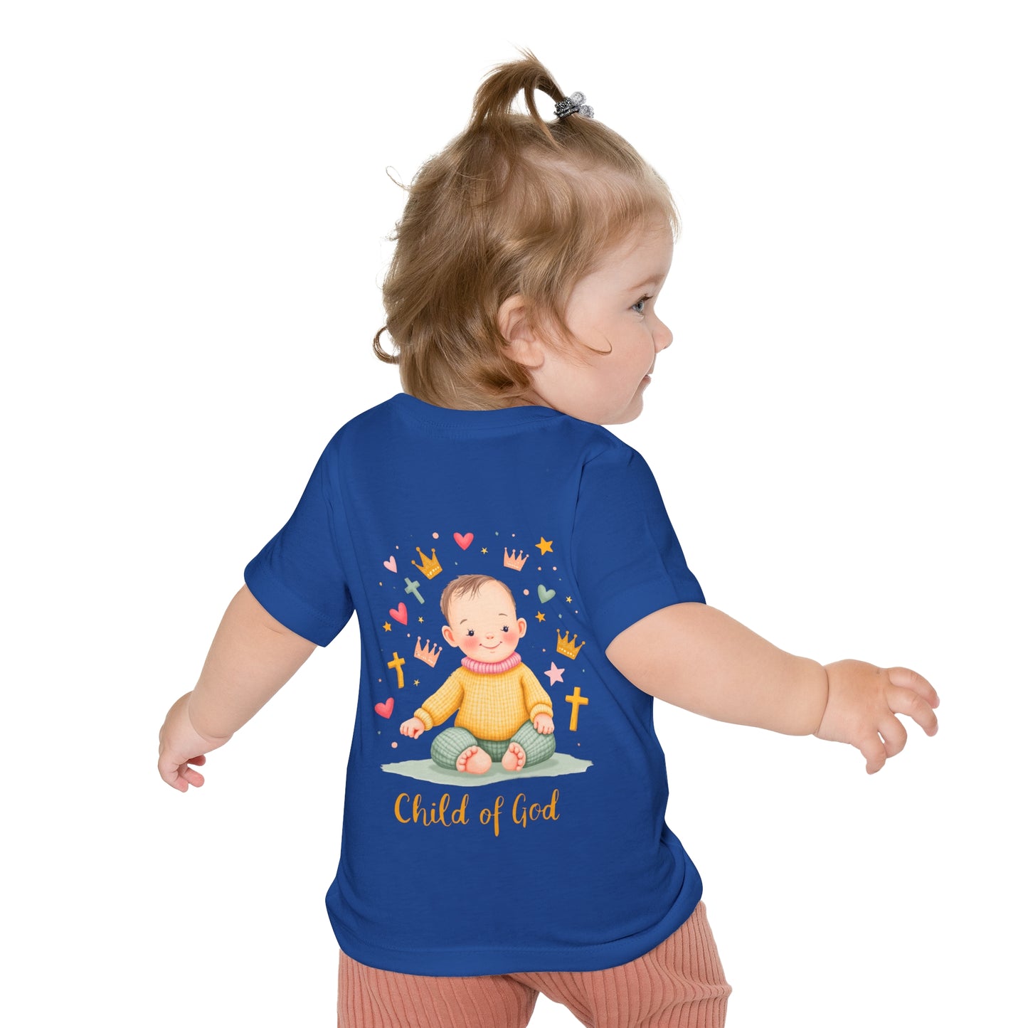 Baby Short Sleeve T-Shirt — "Child of God" Smiling Infant Faith Tee