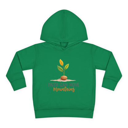 Toddler Hoodie - "Faith Can Move Mountains" Plant Graphic