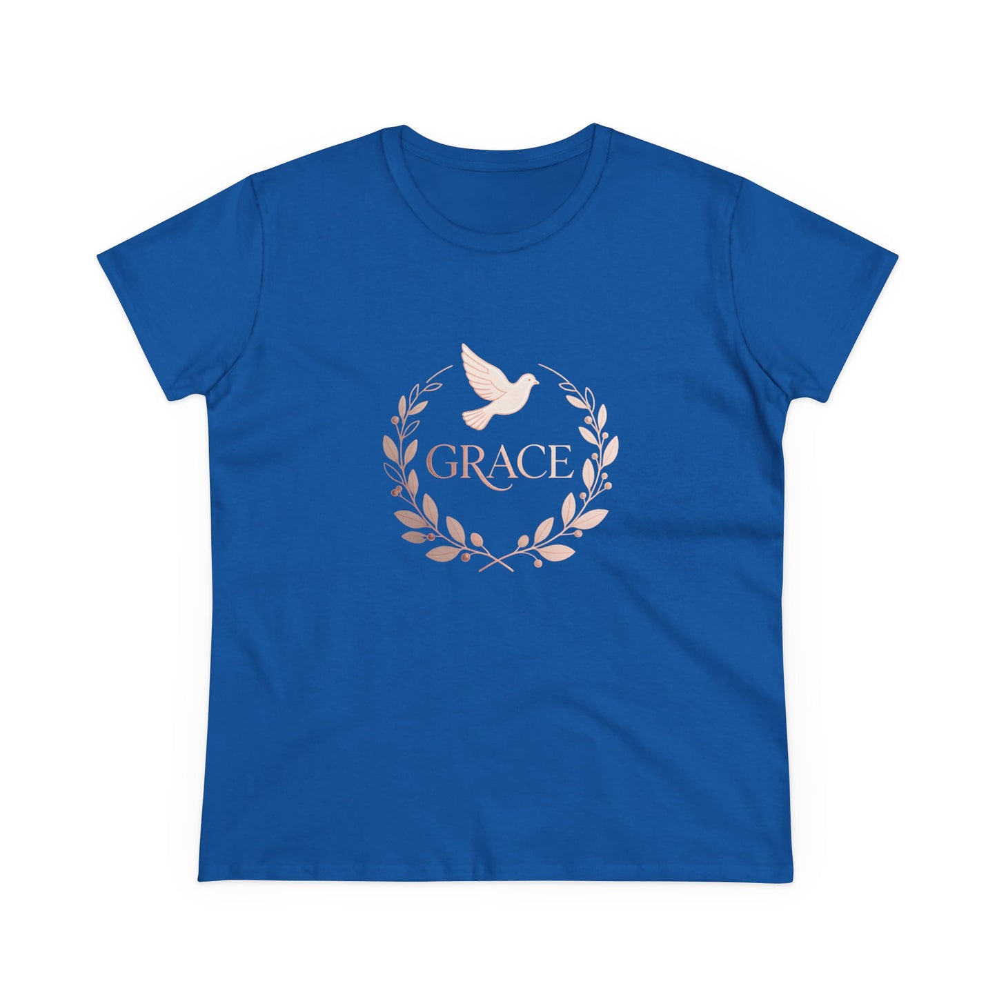 Graceful Dove Wreath Tee — Women's Rose-Gold Reminder Tee