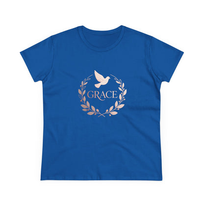 Graceful Dove Wreath Tee — Women's Rose-Gold Reminder Tee