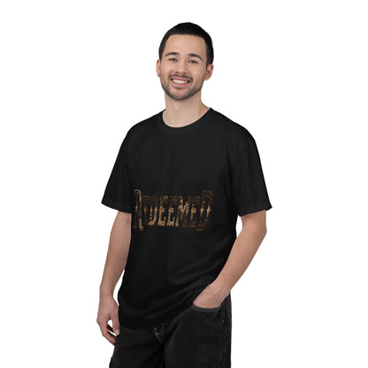 Garment-Dyed Statement Tee — Bold Single-Word Typographic Front