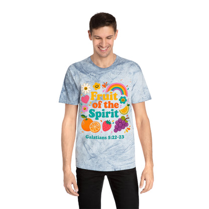Fruit of the Spirit T-Shirt — Retro Rainbow & Fruit Christian Tee (Galatians 5:22-23)