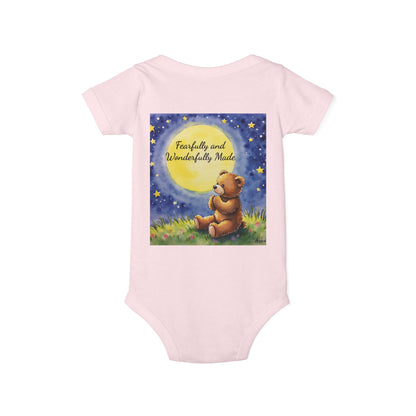 Infant One-Piece — 'Little Prayer Warrior' Bear Baby Bodysuit (Personalize Name)